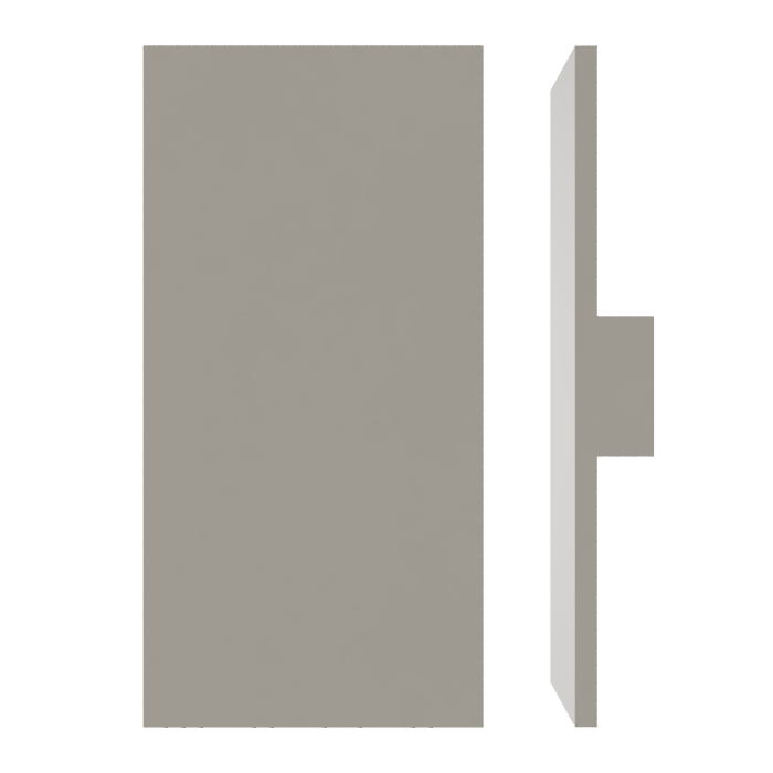 Single M04 Rectangular Entrance Pull Handle, 10mm Face, 300mm x 150mm in Polished Nickel