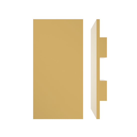 Single M04 Rectangular Entrance Pull Handle, 10mm Face, 300mm x 150mm in Satin Brass