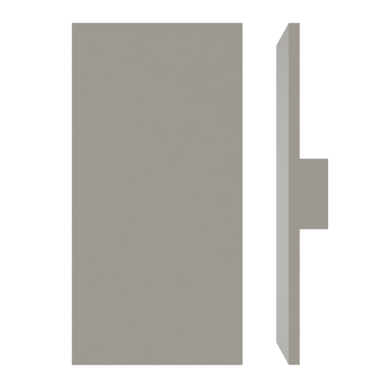 Single M04 Rectangular Entrance Pull Handle, 10mm Face, 300mm x 150mm in Satin Nickel
