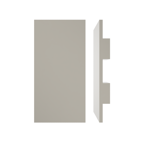 Single M04 Rectangular Entrance Pull Handle, 10mm Face, 300mm x 150mm in Satin Nickel