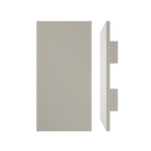 Style Finish Doorware M04 rectangular entrance pull handle with 10mm face, shown in stainless steel finish on door.