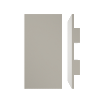 Style Finish Doorware M04 rectangular entrance pull handle with 10mm face, shown in stainless steel finish on door.