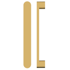 Stylish M05 Entrance Pull Handles by Style Finish Doorware, 40mm diameter, polished brass finish on a door handle.