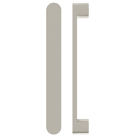 Stainless steel M05 entrance pull handle by Style Finish Doorware, 40mm diameter, sleek modern design for doors.