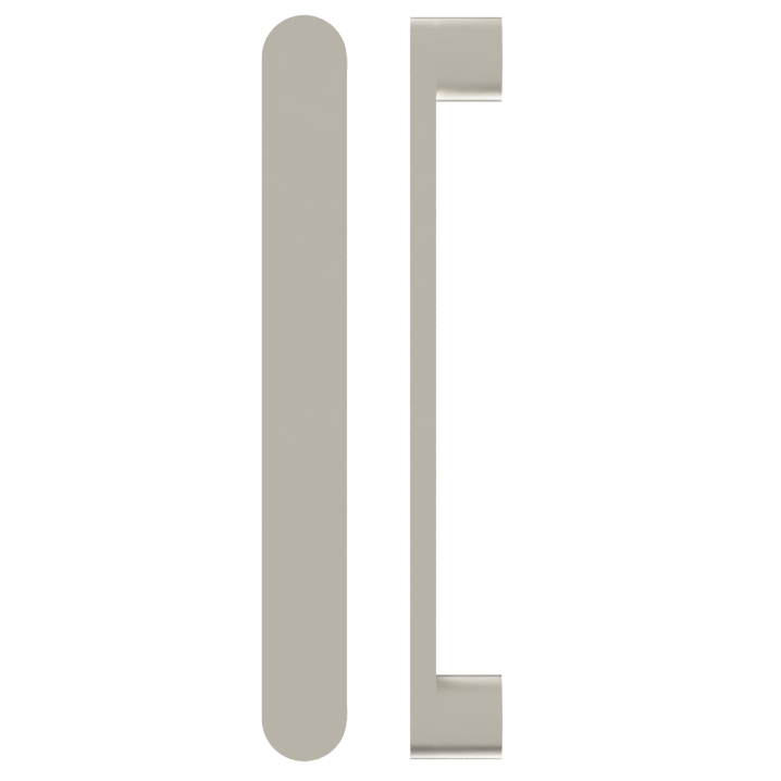 Stainless steel M05 entrance pull handle by Style Finish Doorware, 40mm diameter, sleek modern design for doors.