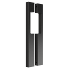 Pair of black M09 Blade Pulls with cutout design from Style Finish Doorware, featuring modern, sleek door hardware.