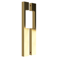 Pair of Style Finish Doorware M09 Blade Pulls with cutout design, featuring sleek brushed satin finish for modern cabinet or door use.