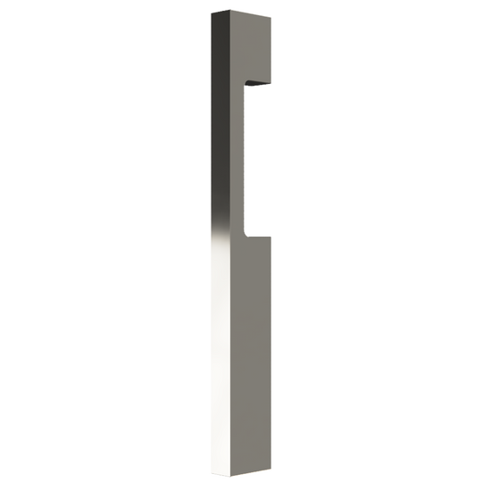 Single Blade Pull Handle with Cutout, 900mm long x 19mm wide x 40mm projection, surface fixed in Polished Nickel