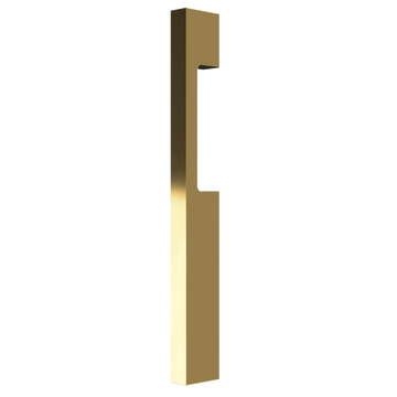 Single Blade Pull Handle with Cutout, 900mm long x 19mm wide x 40mm projection, surface fixed in Satin Anodised Brass SFD#3