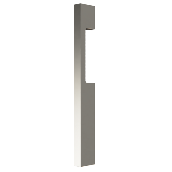 Single Blade Pull Handle with Cutout, 900mm long x 19mm wide x 40mm projection, surface fixed in Satin Nickel