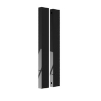 Pair of Sliding Door Blade Pulls, 900mm long x 19mm wide x 50mm, back to back fixed in Satin Anodised Gunmetal CO#3