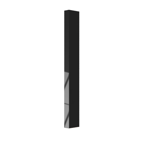 Single Sliding Door Blade Pull Handle, 900mm long x 19mm wide x 50mm projection, surface fixed in Satin Anodised Gunmetal CO#3