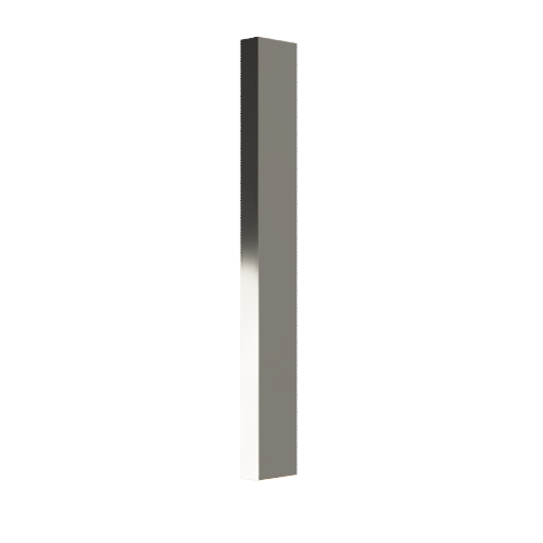 Single Sliding Door Blade Pull Handle, 900mm long x 19mm wide x 50mm projection, back fixed with no visible fixings in Polished Nickel