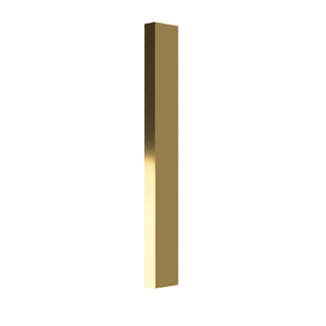 Single Sliding Door Blade Pull Handle, 900mm long x 19mm wide x 50mm projection, surface fixed in Satin Brass