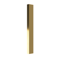 Single Sliding Door Blade Pull Handle, 900mm long x 19mm wide x 50mm projection, rear fixed with no visible fixings in Satin Anodised Brass SFD#3