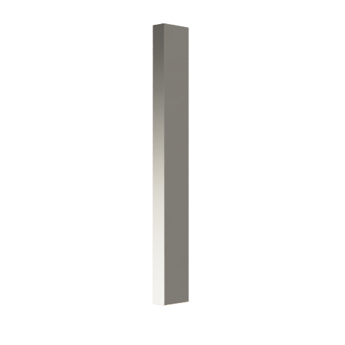 Single Sliding Door Blade Pull Handle, 900mm long x 19mm wide x 50mm projection, back fixed with no visible fixings in Satin Nickel
