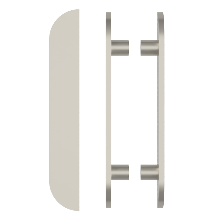 Pair of M18 Entrance Pull Handle, 10mm Face, H900mm x W60mmx CTC750mm in Satin Anodised Nickel SFD#D
