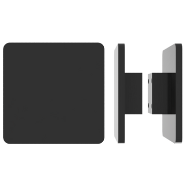 Pair of M19 Square Entrance Pull Handles, 10mm Face, 200mm x 200mm in Black