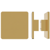 Pair of M19 Square Entrance Pull Handles, 10mm Face, 300mm x 300mm in Satin Anodised Brass SFD#3