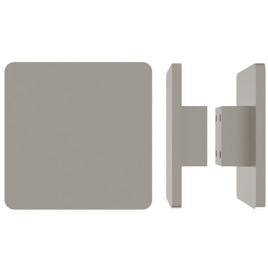 Pair of M19 Square Entrance Pull Handles, 10mm Face, 200mm x 200mm in Satin Nickel