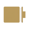 Single M19 Square Entrance Pull Handle with 10mm Radius Corners, 10mm Face, 300mm x 300mm in Satin Anodised Brass SFD#3