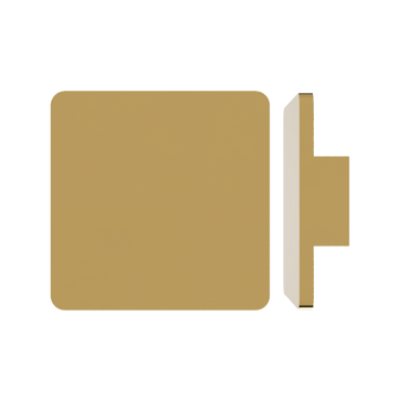 Single M19 Square Entrance Pull Handle with 10mm Radius Corners, 10mm Face, 300mm x 300mm in Satin Anodised Brass SFD#3