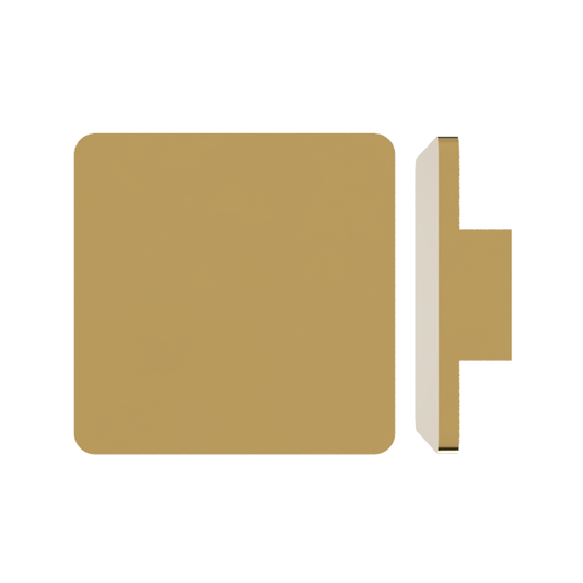 Single M19 Square Entrance Pull Handle with 10mm Radius Corners, 10mm Face, 300mm x 300mm in Satin Anodised Brass SFD#3