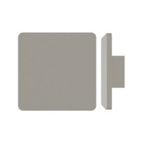 Single M19 Square Entrance Pull Handle with 10mm Radius Corners, 10mm Face, 300mm x 300mm in Satin Anodised Nickel SFD#D