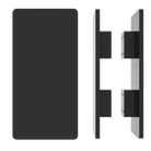 Pair of M20 Rectangular Entrance Pull Handles, 10mm Face, 900mm x 150mm in Satin Anodised Gunmetal CO#3