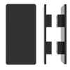 Pair of M20 Rectangular Entrance Pull Handles, 10mm Face, 900mm x 150mm in Satin Anodised Gunmetal CO#3