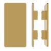 Pair of M20 Rectangular Entrance Pull Handles, 10mm Face, 900mm x 150mm in Satin Anodised Brass SFD#3