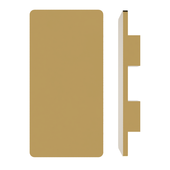 Single M20 Rectangular Entrance Pull Handle, 10mm Face, 300mm x 150mm in Satin Brass