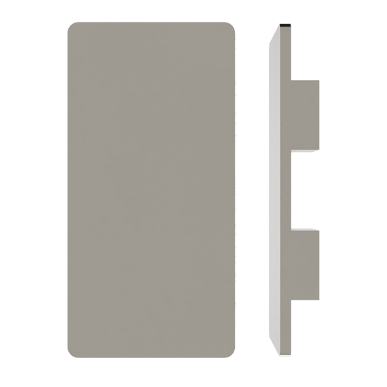 Single M20 Rectangular Entrance Pull Handle, 10mm Face, 300mm x 150mm in Satin Nickel