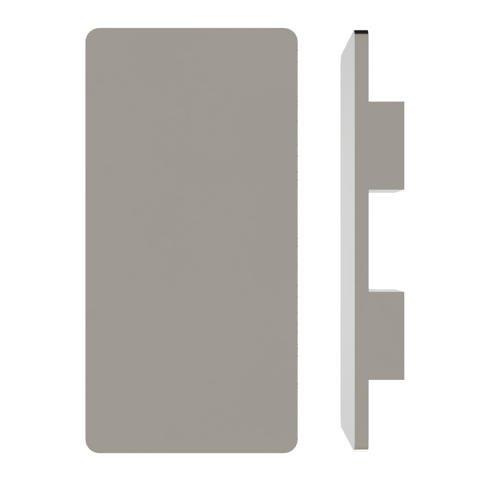 Single M20 Rectangular Entrance Pull Handle, 10mm Face, 300mm x 150mm in Satin Nickel