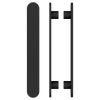 Pair of M21 Entrance Pull Handle, 10mm Face, H860mm x W60mm x CTC740mm in Satin Anodised Gunmetal CO#3
