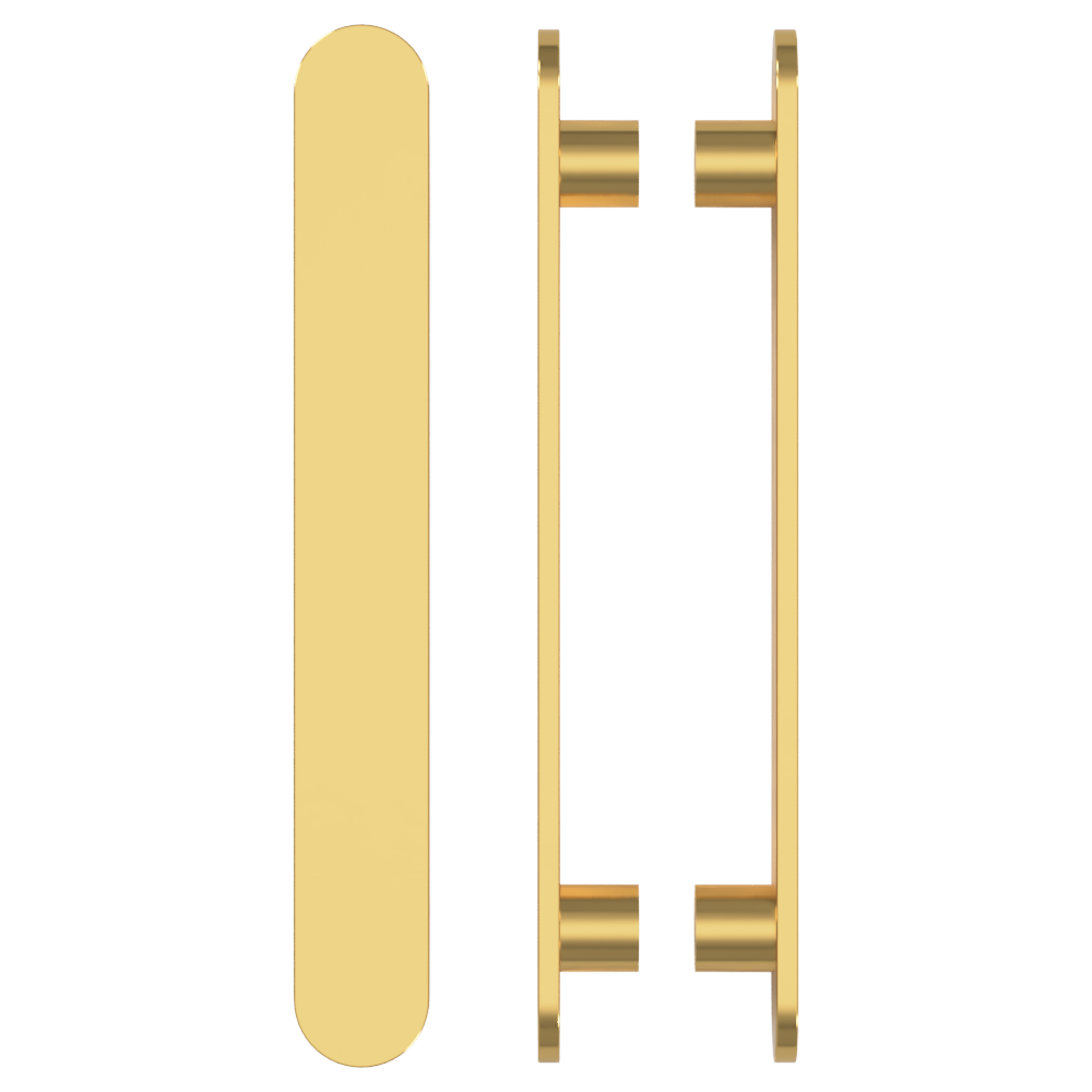 Pair of M21 Entrance Pull Handle, 10mm Face, H860mm x W60mm x CTC740mm in Satin Anodised Brass SFD#3