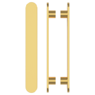 Pair of M21 Entrance Pull Handle, 10mm Face, H860mm x W60mm x CTC740mm in Satin Anodised Brass SFD#3