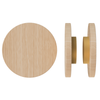 Pair of T01 Timber Pull Handles in Tasmanian Oak by Style Finish Doorware, showing the natural wood grain and sleek design.