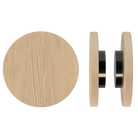Pair of Victorian Ash Timber T01 pull handles from Style Finish Doorware, featuring sleek design and natural wood finish.
