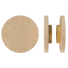 Pair of Victorian Ash Timber Pull Handles T01 by Style Finish Doorware, showcasing smooth, polished wooden handles for doors.