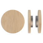 Pair of Victorian Ash Timber Pull Handles T01 by Style Finish Doorware, featuring natural wood grain and classic design.