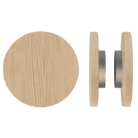 Pair of Victorian Ash Timber Pull Handles T01 by Style Finish Doorware, featuring natural wood grain and classic design.