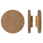 Pair of T01 Timber pull handles in American Walnut by Style Finish Doorware, showcasing the natural wood grain and sleek design.