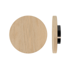 Timber pull handle in Tasmanian Oak by Style Finish Doorware, single T01 model, showing smooth wooden surface and ergonomic design.
