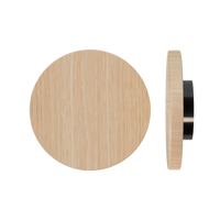 Victorian Ash Timber Pull Handle T01 by Style Finish Doorware, single modern door hardware with black finish on a door