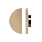 American oak Timber T02 pull handle by Style Finish Doorware, single black finish, stylish door hardware with natural wood grain.