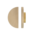 American oak Timber Pull Handle by Style Finish Doorware, single T02 model, shown in natural wood finish on a door.