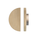 Single T02 Timber Pull Handle in American Oak by Style Finish Doorware, showcasing a sleek wooden door handle design.