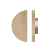 Single T02 Timber Pull Handle in American Oak by Style Finish Doorware, showcasing a sleek wooden door handle design.