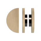 Pair of T02 Timber Pull Handles in American Oak by Style Finish Doorware, showcasing the natural wood grain and sleek design.